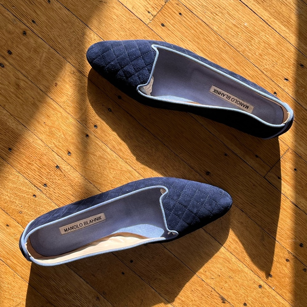 Manolo Blahnik Yak quilted smoking slippers | Size 38